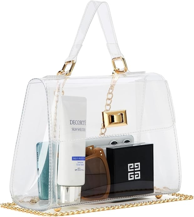 Clear Bag For Stadium Events, Clear Purse For Women, Trendy Gift Clear Bags Stadium Approved | Amazon (US)