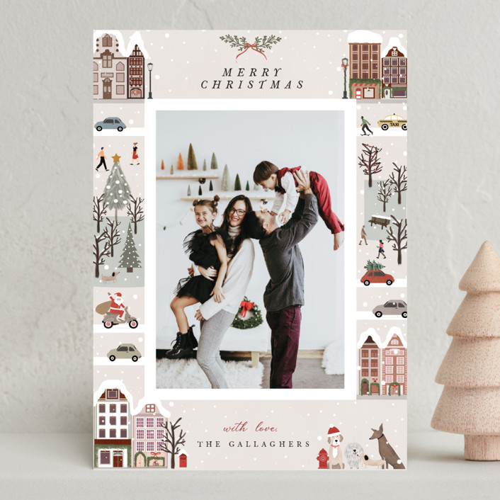 Joyful Christmas in the city | Minted