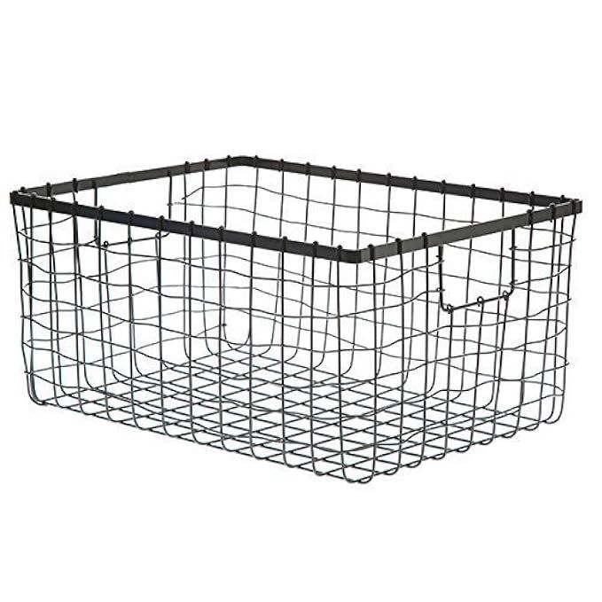 The Lucky Clover Trading Black Steel Wire Utility Basket, Large | Amazon (US)