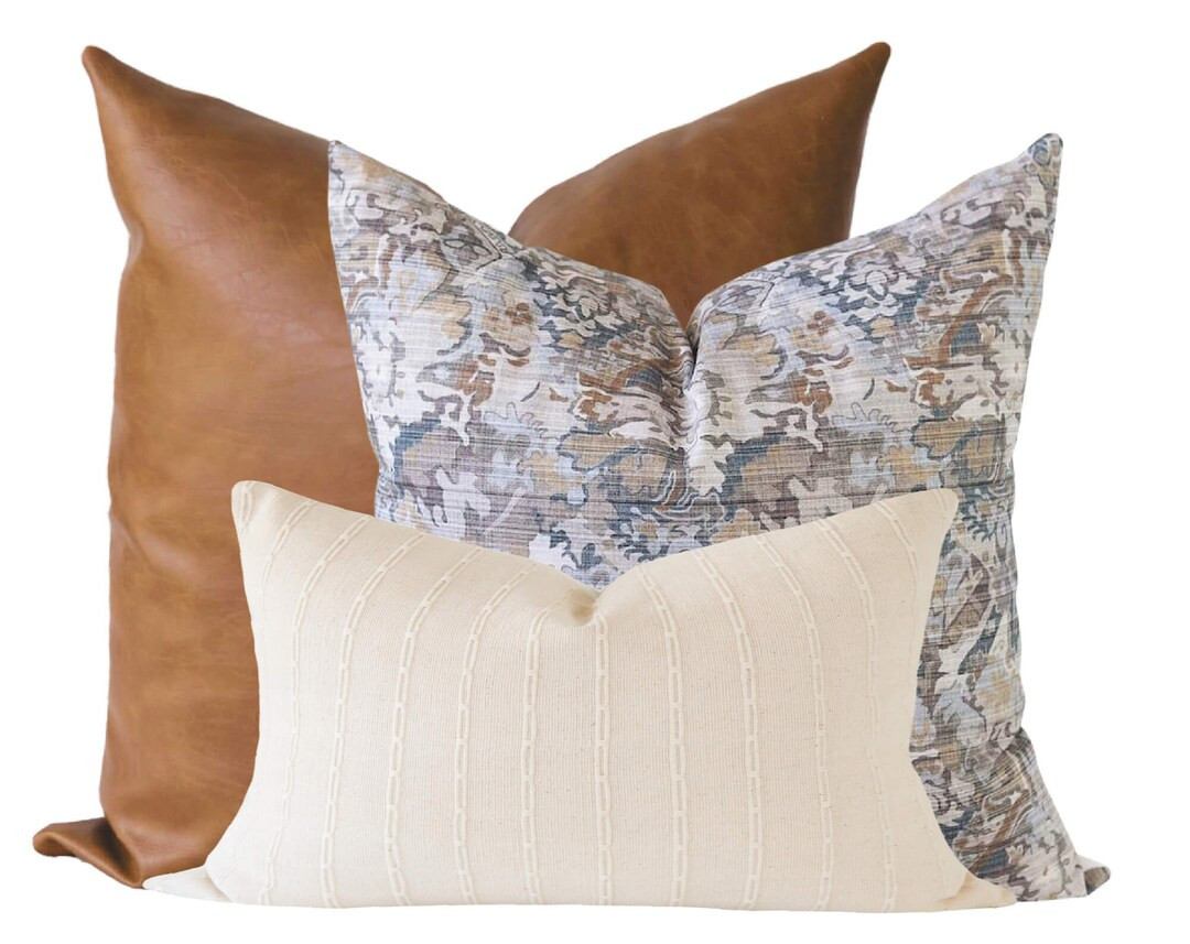 Fall Pillow Covers Leather Pillow Cover Farmhouse Pillow - Etsy | Etsy (US)