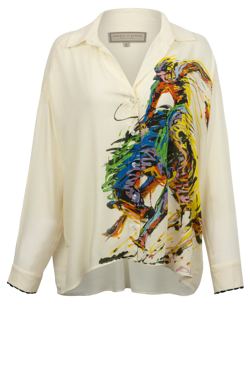 Double D Ranch Up & Over Western Blouse | Pinto Ranch | Pinto Ranch
