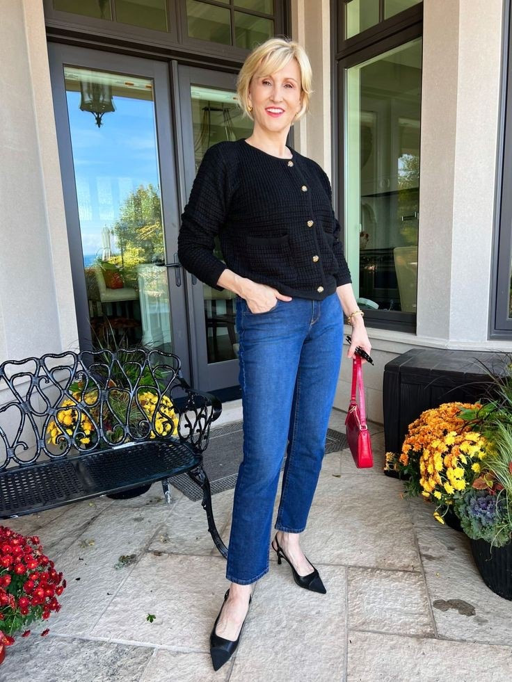 Classic with a little bit of attitude — that’s how I feel every time I slip into this lady jacket with gold buttons from Amazon. ✨ Paired with denim and slingback heels, it’s the kind of outfit that makes even an ordinary day feel a bit more “put together.”

#LTKOver40 #LTKootd #LTKSeasonal