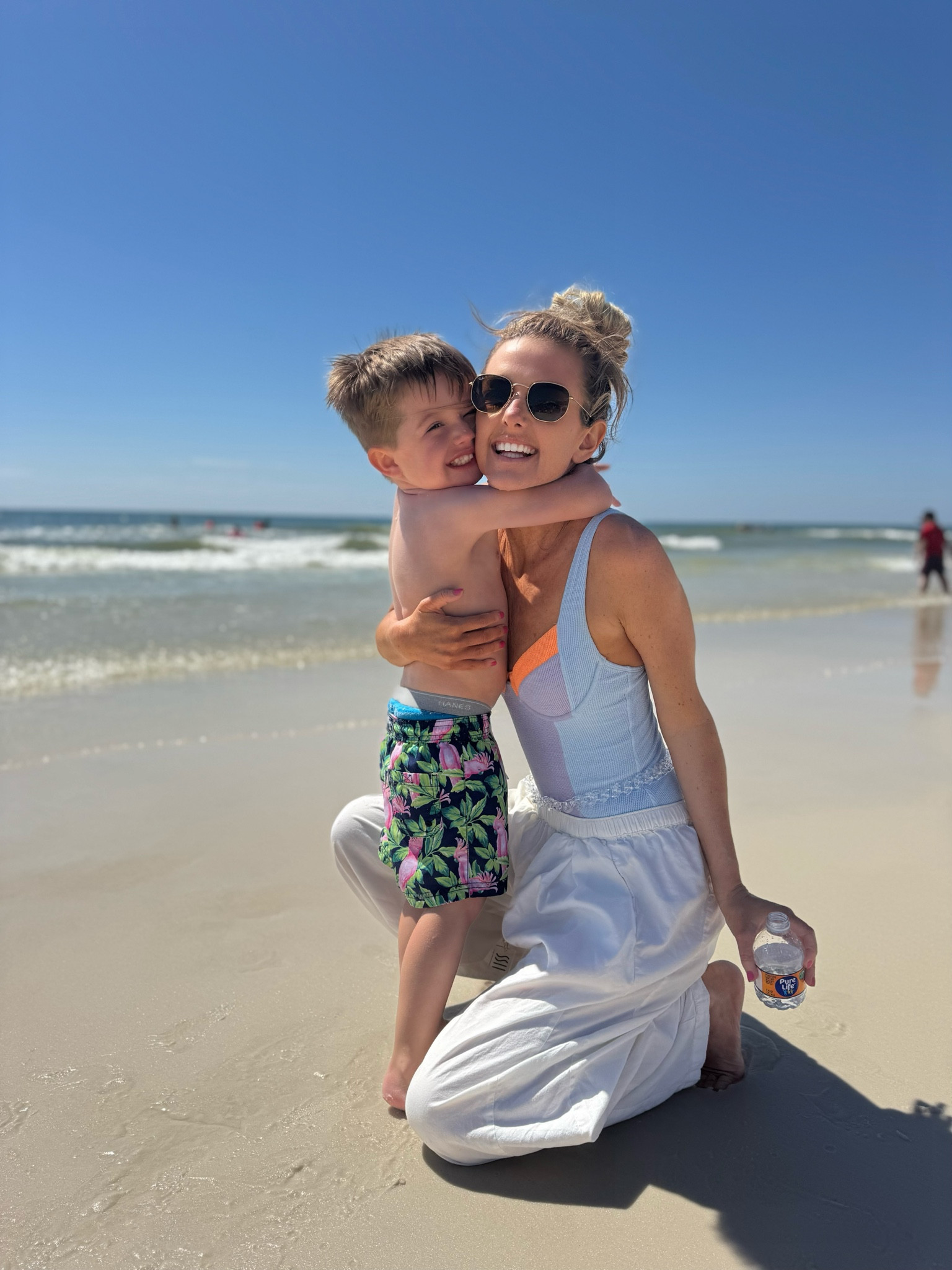 Loveddd this one-piece color block swimsuit from spring break. Wearing a size Small

Pants are free people, but sold out, so I linked similar.

Brooks’ swimsuit is also sold out, but linked the brand, they always have the cutest kids stuff!

#LTKFamily #LTKSwim #LTKTravel