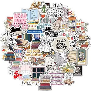 50 PCS Book Stickers for Kindle, Bookish Reading Kindle Stickers Pack for Books, Water Bottles, L... | Amazon (US)