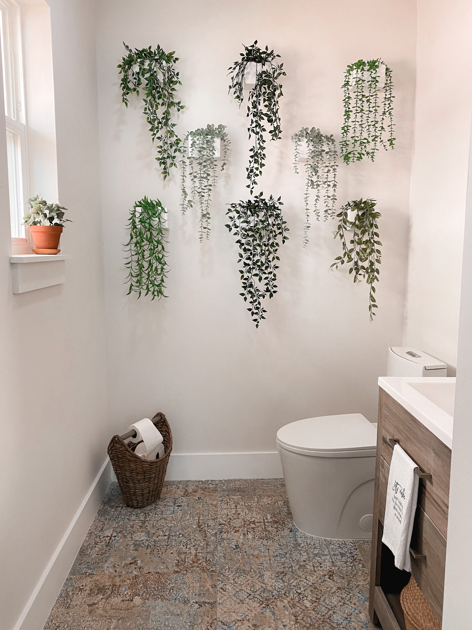 Plant wall half bath decor

#LTKstyletip #LTKunder50 #LTKhome
