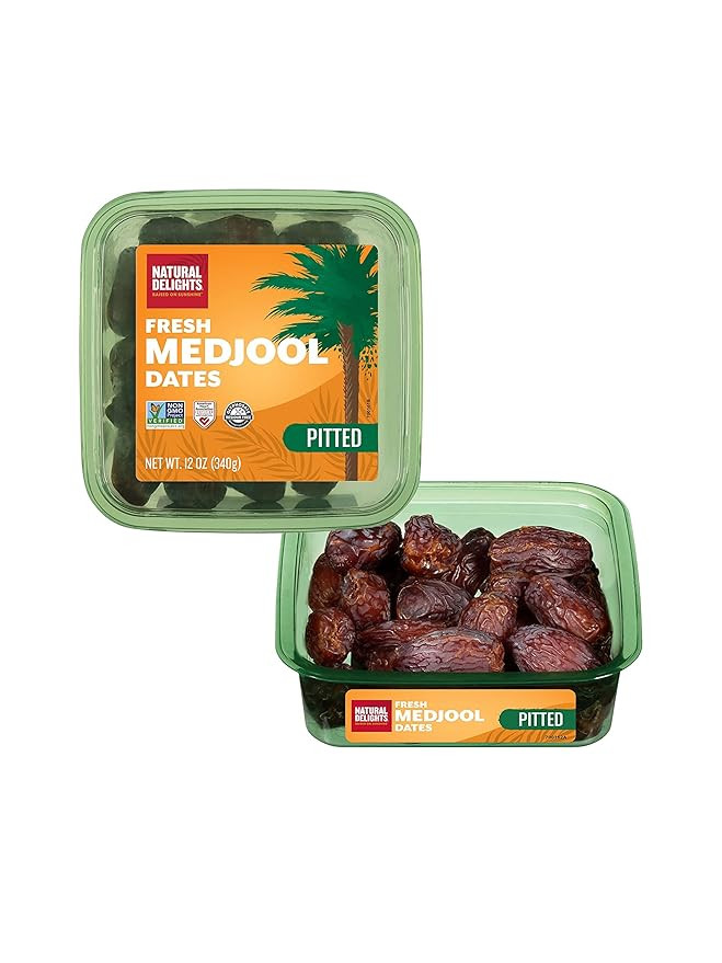 Natural Delights Medjool Dates – Large & Plump, Pitted Dates Medjool, Non-GMO Verified, Pestici... | Amazon (US)