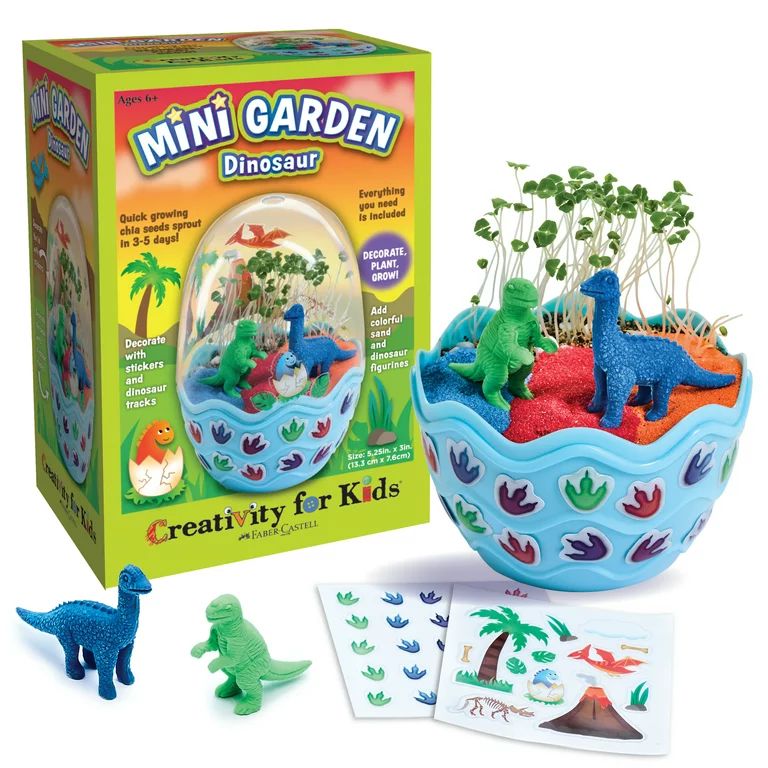 Creativity for Kids Mini Garden Dinosaur - Child, and Beginner Craft Kit for Boys and Girls - Wal... | Walmart (US)