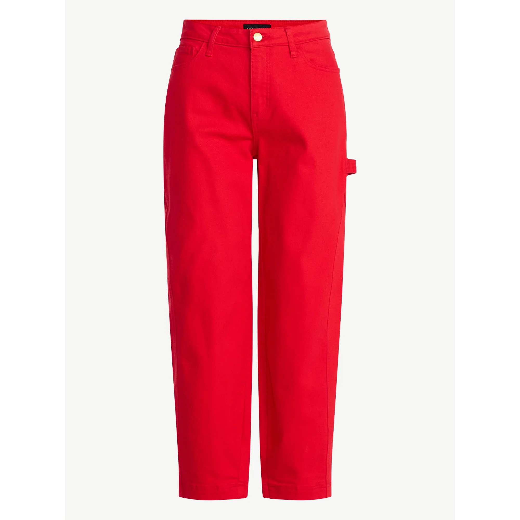 Free Assembly Women's Midrise Cropped Barrel Jeans, 27.5" Inseam, Sizes 0-20 | Walmart (US)