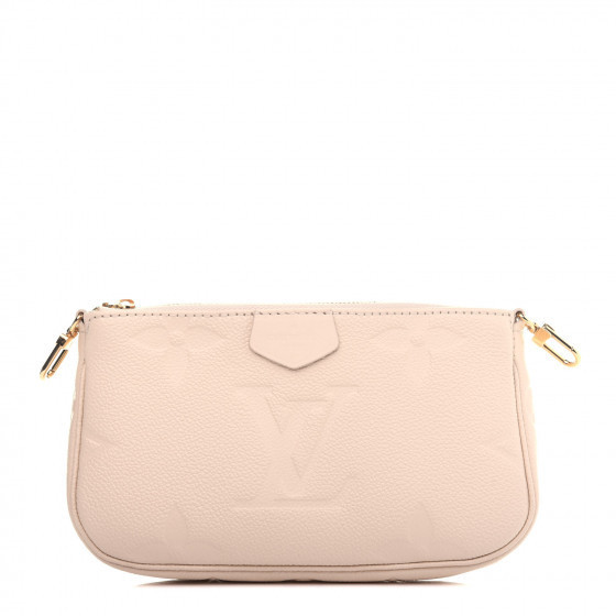 LOUIS VUITTON Empreinte Monogram Multi Pochette Accessories Mini Pochette Cream | Fashionphile