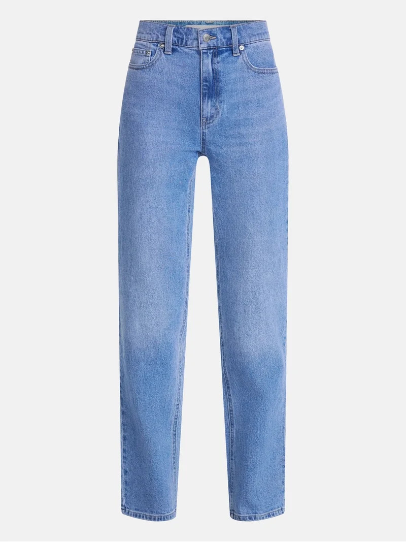 Scenario Women's High Rise Straight Leg Jeans, 30" Regular, 28" Short Inseam, Sizes 0-20, 10S-16S | Walmart (US)