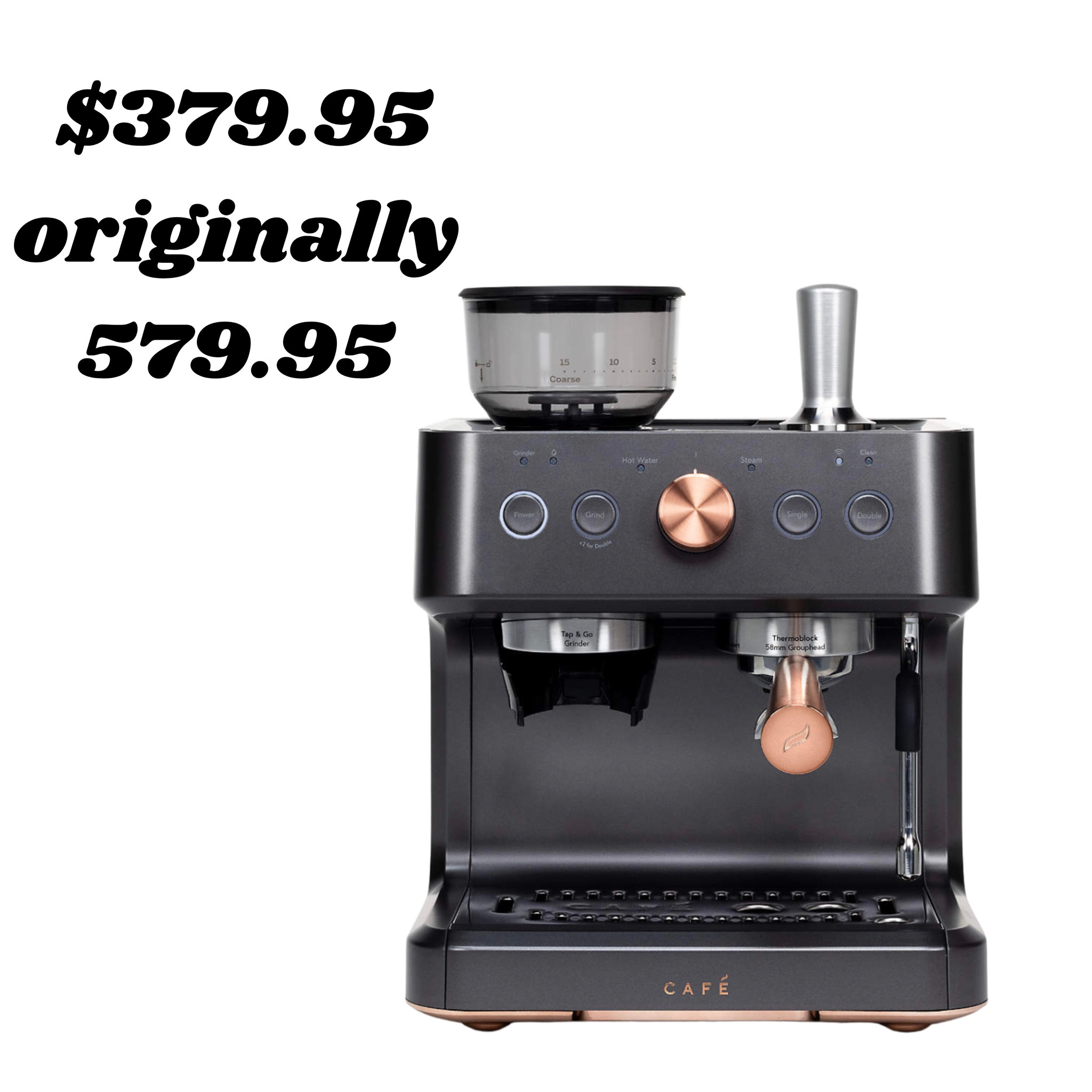 How beautiful is this Café ™ Matte Black Bellissimo Semi-Automatic Espresso Machine. Is now on sale for $379.95 originally $579.95!!!  $200 off 

#LTKHome #LTKHoliday #LTKGiftGuide