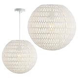 JONATHAN Y JYL6503A Luna 15.7" Woven Rattan Orb LED Pendant, Minimalist, Modern, Contemporary, Trans | Amazon (US)