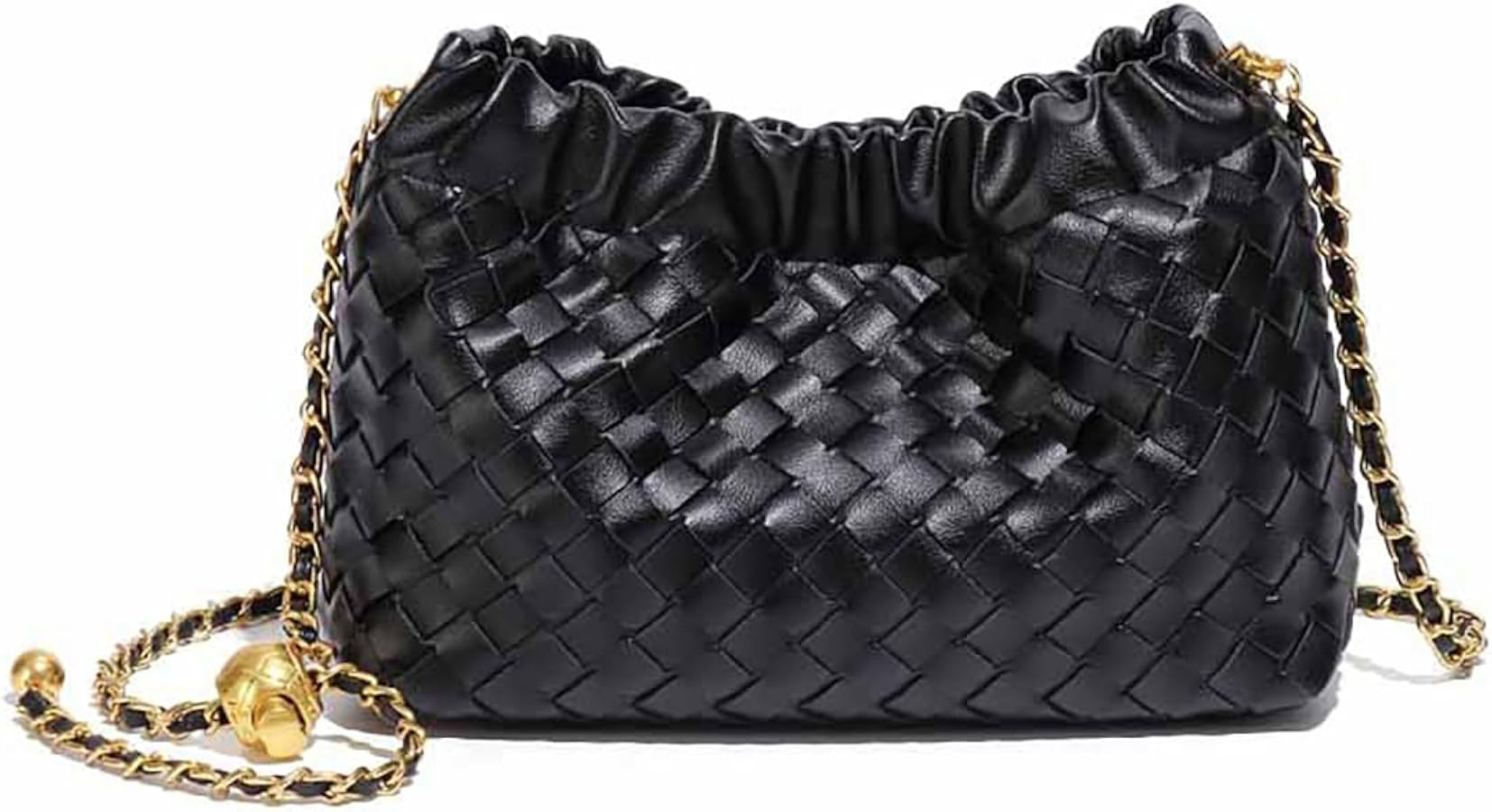 Woven Crossbody Bags for Women Small Clutch Purse Fashion Designer Ladies Hobo Handbag Faux Leath... | Amazon (US)