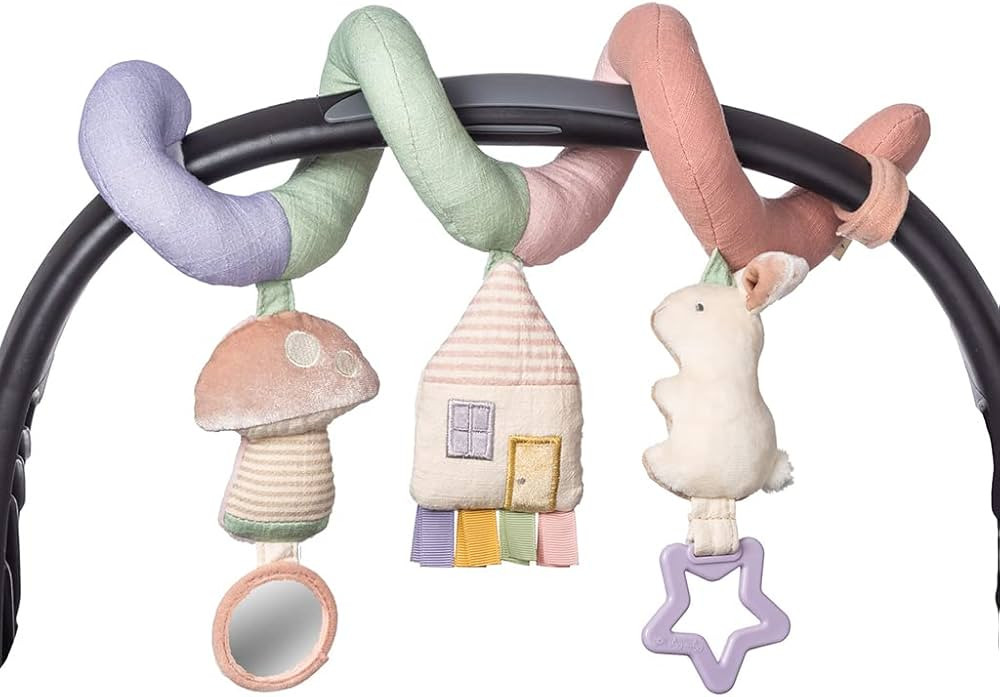Itzy Ritzy Spiral Car Seat & Stroller Activity Toy; Includes Dangling Ring, Mirror and Textured R... | Amazon (US)