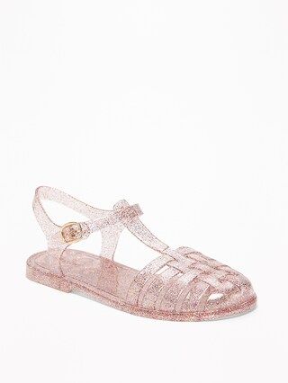 Glitter-Jelly Fisherman Sandals for Girls | Old Navy US