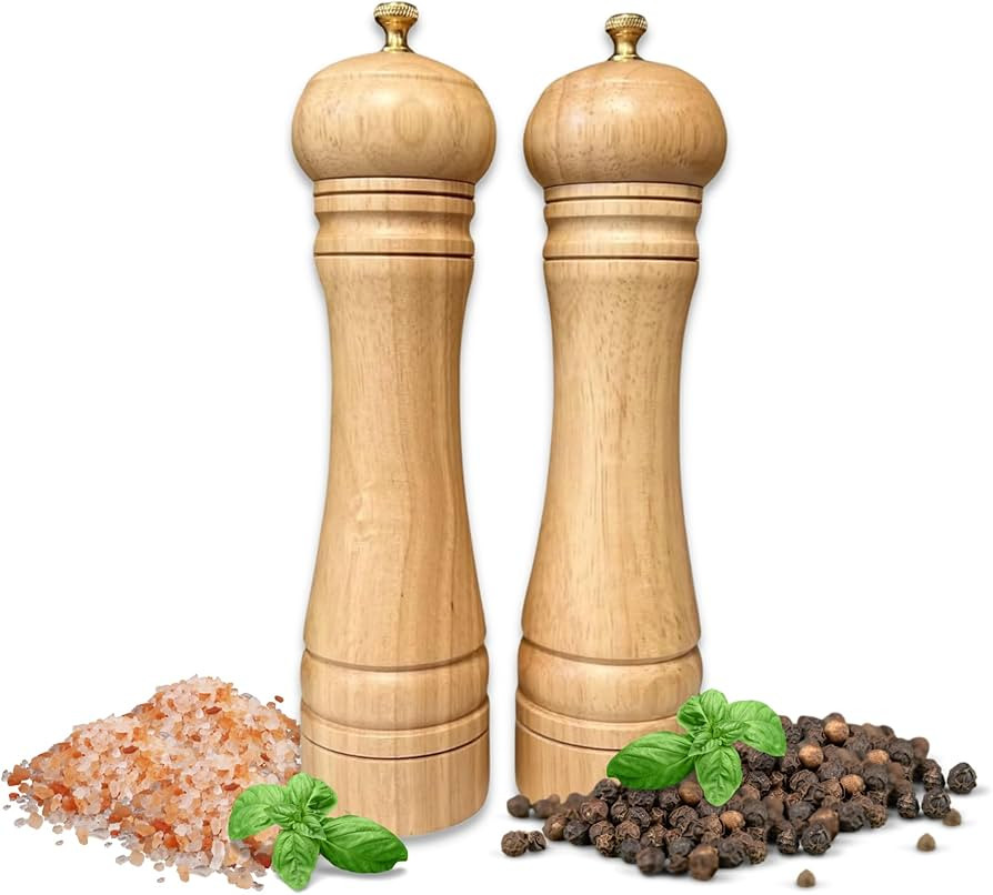 Wooden Salt and Pepper Grinder Set .Includes Wooden Salt and Pepper Shakers from The Spice Sister... | Amazon (US)