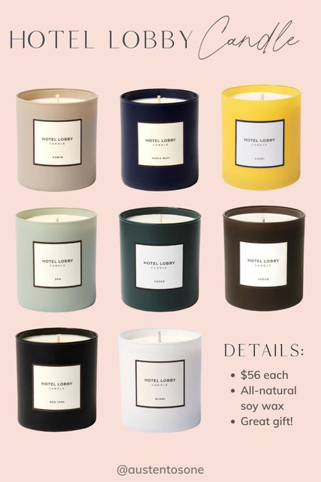 One of my all-time favorite products to give and receive this season - Hotel Lobby Candle had so many winning scents for everyone on your list  

#LTKHoliday #LTKSeasonal #LTKGiftGuide