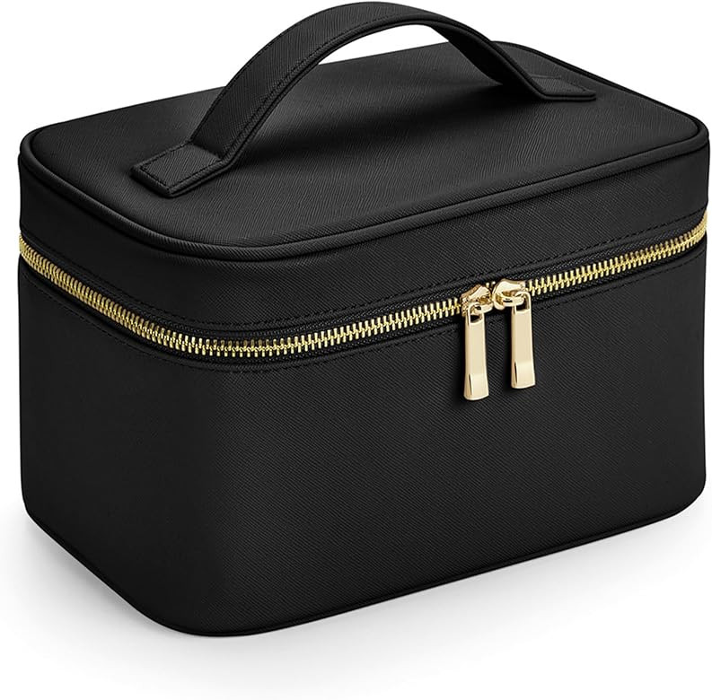 Boutique Beauty Case Cosmetic Bag Wash Bag Made of Saffiano Faux Leather 23 x 15 x 14 cm with Inn... | Amazon (DE)
