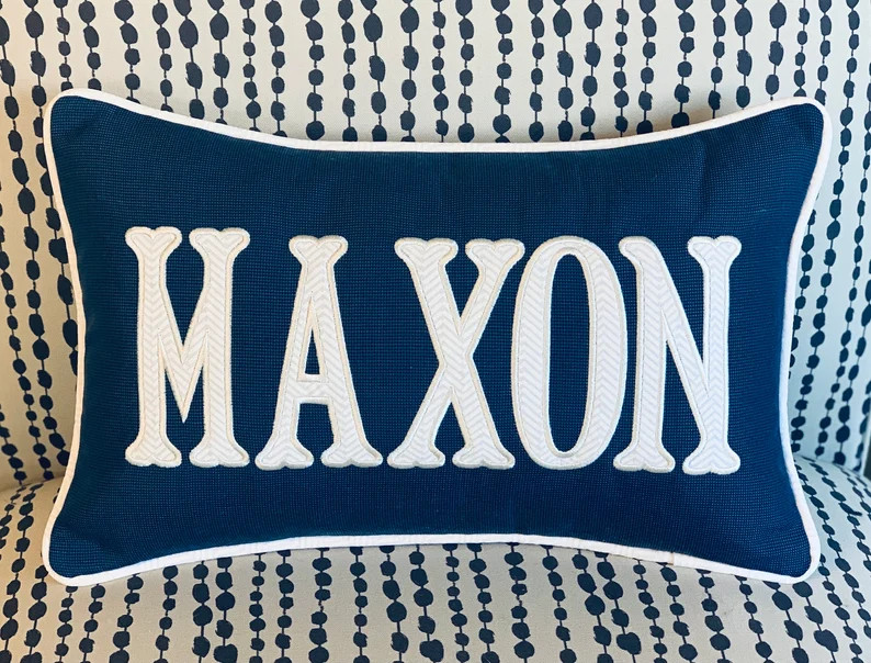 Custom Applique Personalized Name Pillow | Etsy | Etsy (US)