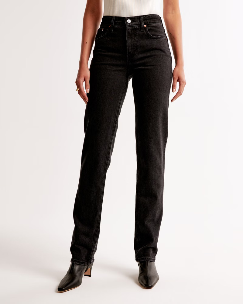 Women's Mid Rise 90s Straight Jean | Women's Bottoms | Abercrombie.com | Abercrombie & Fitch (US)