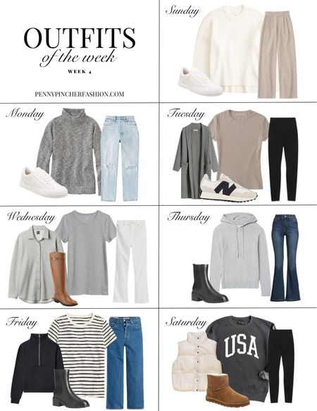 Year round capsule wardrobe featuring 74 pieces! Here is week 2 outfits. All pieces are linked on the blog. Polished casual outfits. Perfect for busy moms, work from home, weekend wear, casual Fridays and more
#liketkit 

Follow my shop @PennyPincherFashion 
#liketkit #LTKstyletip #LTKfindsunder100 #LTKSeasonal #LTKshoecrush #LTKstyletip

#LTKfindsunder50