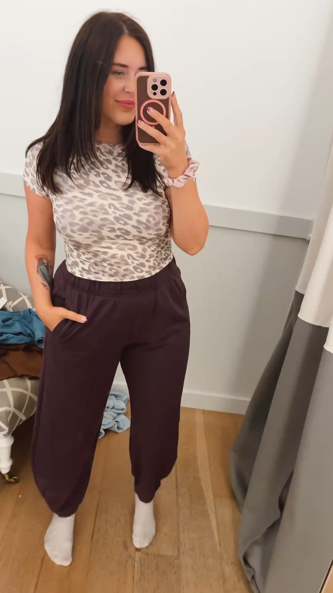 Leopard shirt and track pants! On major sale 

#LTKmidsize #LTKstyletip #LTKcanada