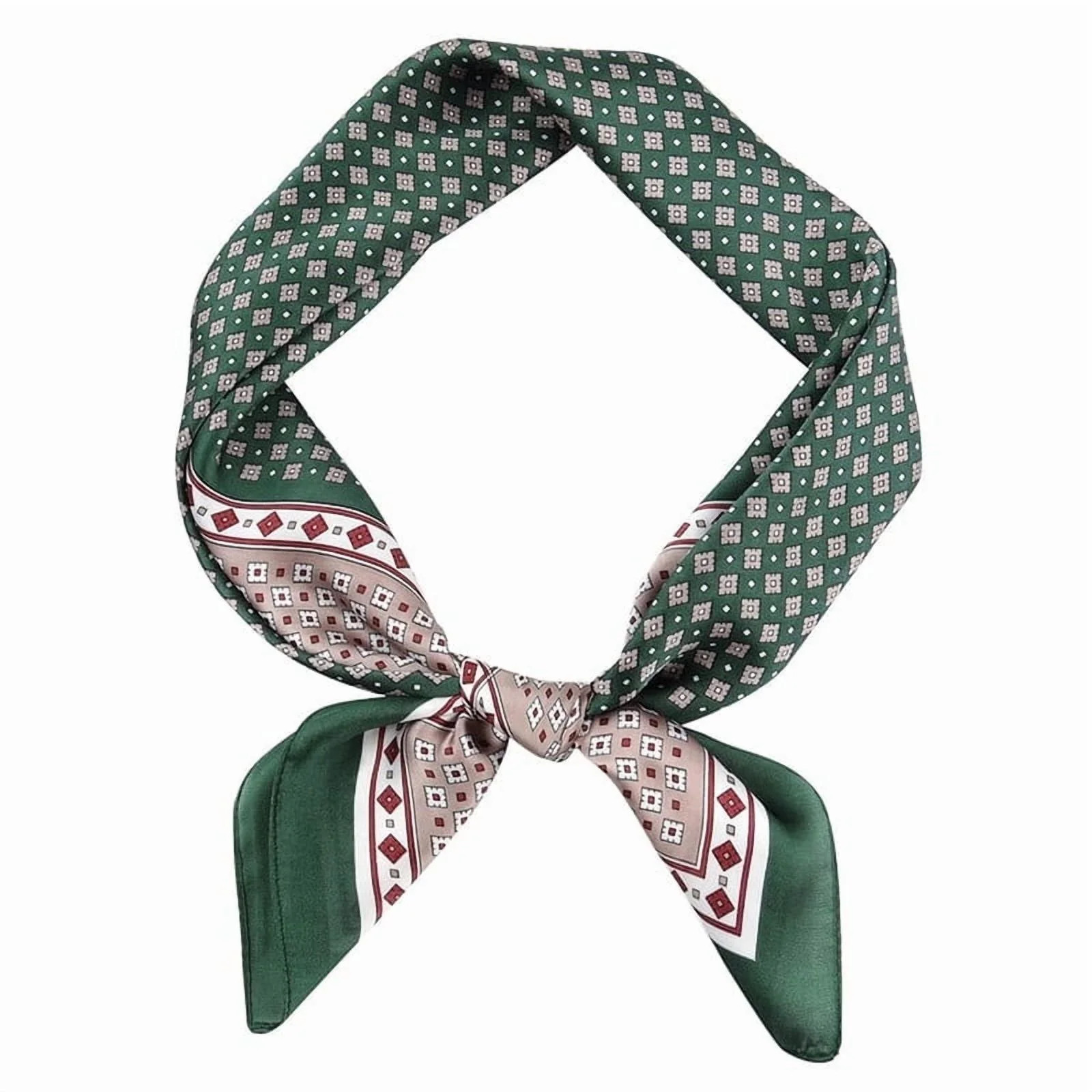 Wowstyle Vintage Silk Feel Square Scarf for Men Satin Bandana Tiny Pattern Print Neckerchief Geom... | Walmart (US)