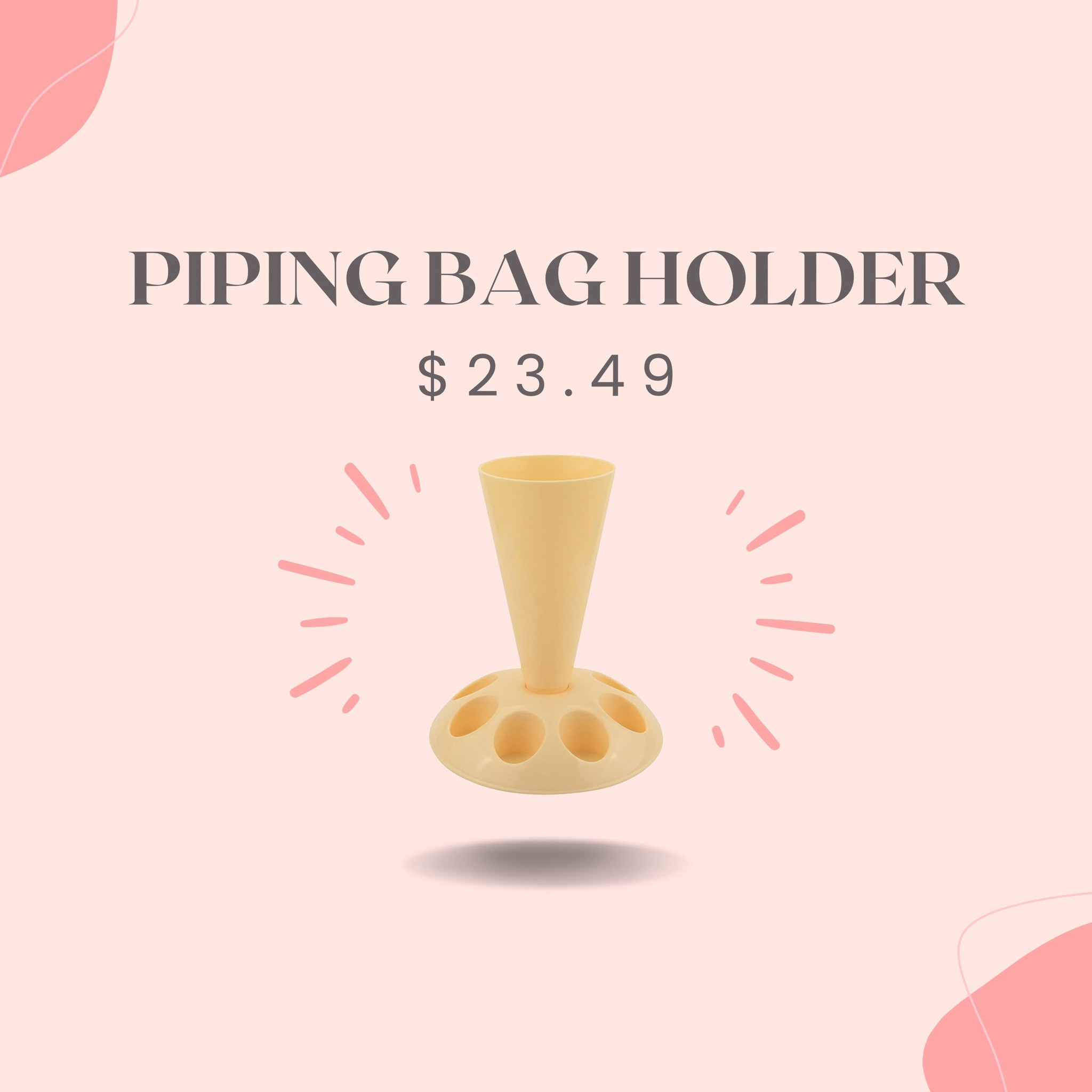 For all of my bakers out there, this piping bag holder changed the GAME for me! 

This plastic, dishwasher safe product easily holds my piping bags upright for easy filling. It has a base with cavities all around it to store frequently-used piping tips in as well. 

No more mess and no more stress with this awesome addition to your kitchen! 

✨✨✨✨✨

Feel free to check out my favourite piping bags and piping tip set as well! These piping bags are incredibly strong and hold a lot of icing/batter (they’re 18 inches!), and this piping tip kit comes with just about everything you need - including a storage container! 

Happy decorating, besties🩷🧁

#LTKGiftGuide #LTKfindsunder50 #LTKhome