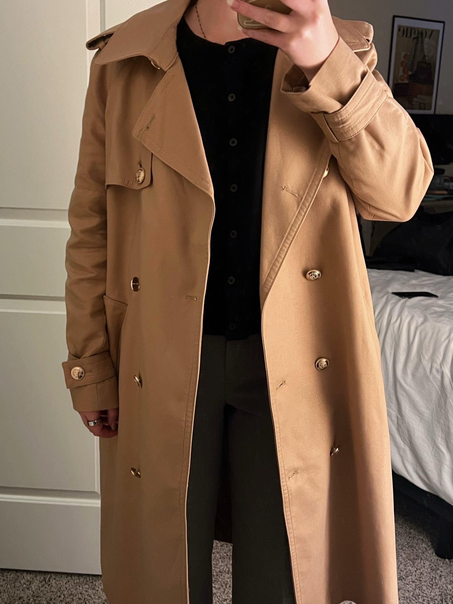 Finally got to wear my new trench coat to work this week!☃️

#LTKHoliday 

#LTKWorkwear #LTKSeasonal