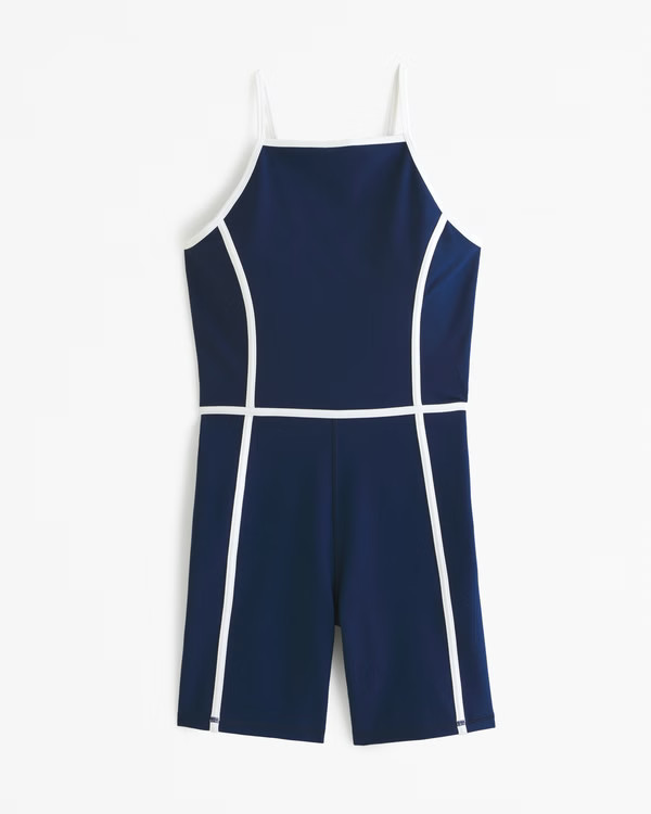 YPB sculptLUX High-Neck Onesie | Abercrombie & Fitch (US)