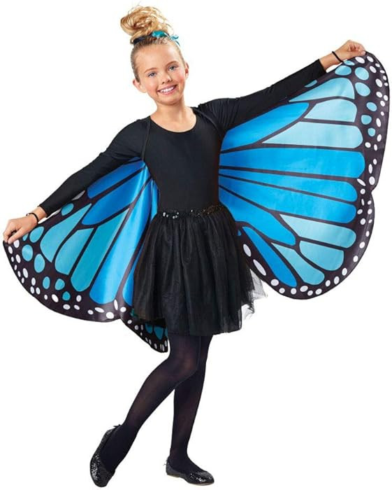 Seasons Kids Monarch Butterfly Cape Wings, Blue, One Size | Amazon (US)