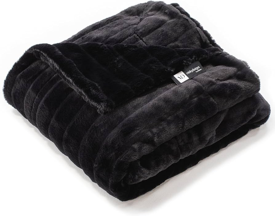 Minky Designs Jaguar Black Minky Blanket – Ultra Soft Faux Fur Throw Blanket for Couch, Bed & H... | Amazon (US)