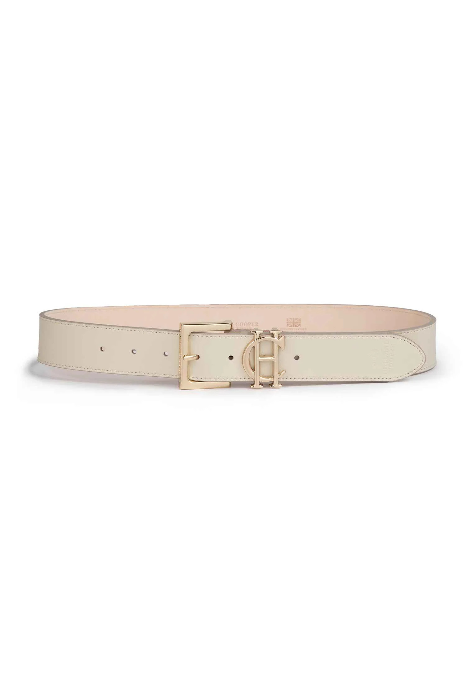 HC Classic Logo Belt (Soft Cream) | Holland Cooper