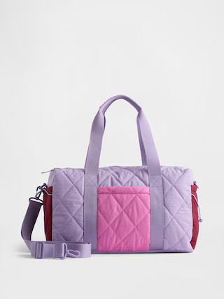 Kids Quilted Colorblock Duffel Bag | Gap (US)