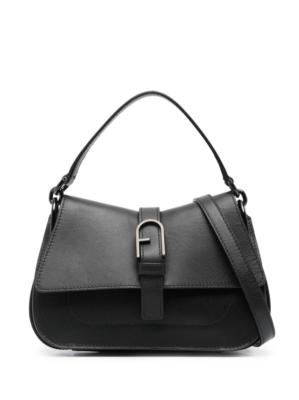 Furla mini Flow leather shoulder bag - Black | Farfetch Global
