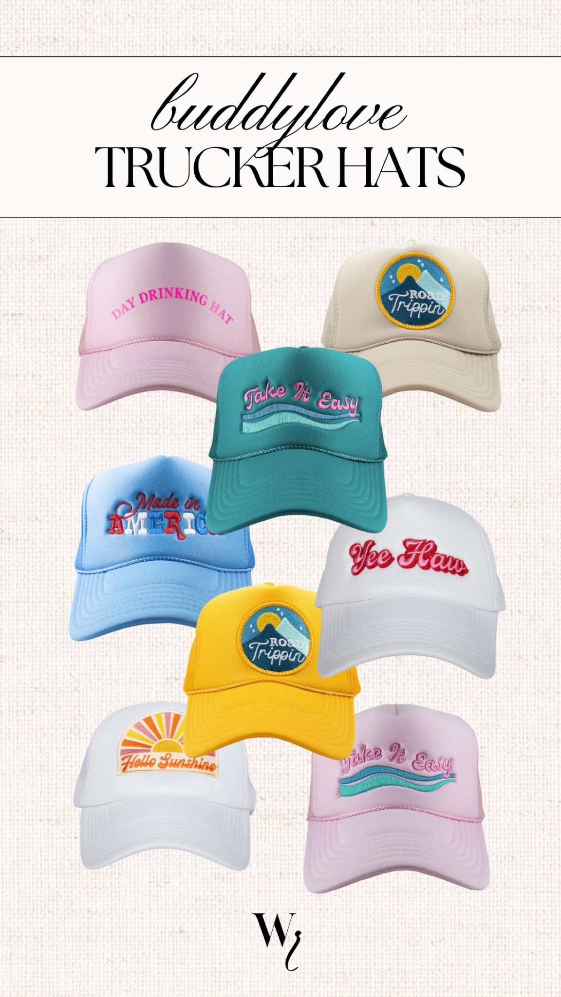 New trucker hats from Buddylove. Use code: WHITNEYRIFE 

#LTKfindsunder50 #LTKstyletip #LTKsalealert