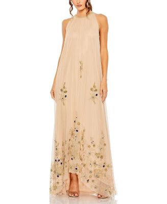 High Neck Floral Embellished Trapeze Gown | Bloomingdale's (US)