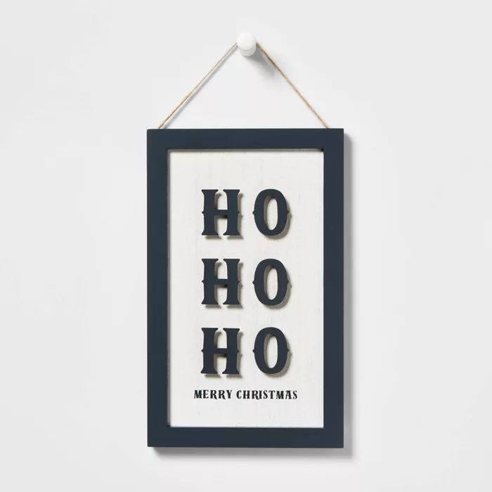HO HO HO Hanging Sign Black/White - Wondershop™ | Target