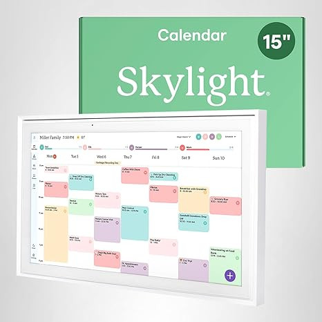 Skylight Calendar: 15-inch Wall Planner Digital Calendar & Chore Chart, Smart Touchscreen Interac... | Amazon (US)
