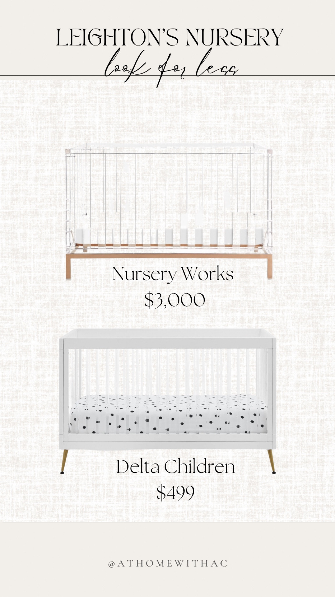 Neutrals nursery look for less acrylic baby crib 

#LTKFind #LTKbaby #LTKbump