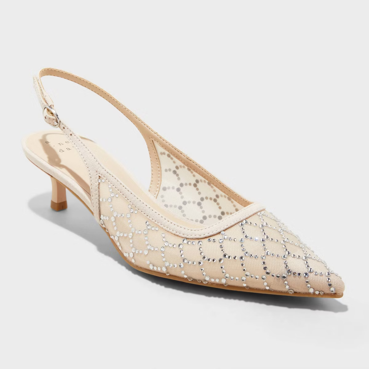 Women's Gigi Embellished Slingback Kitten Heels - A New Day™ | Target