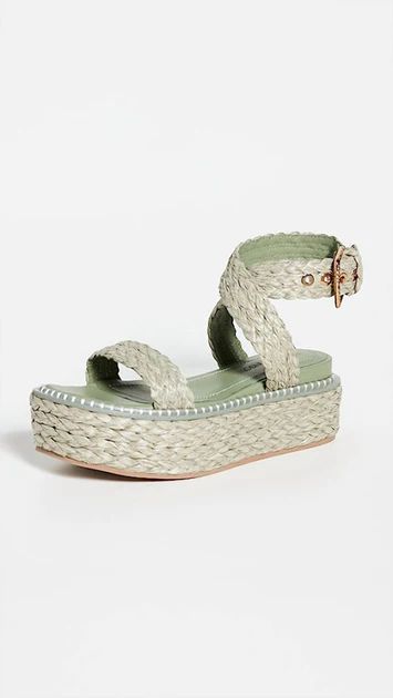 Gemma Flatform Sandal In Malachite | Shop Premium Outlets