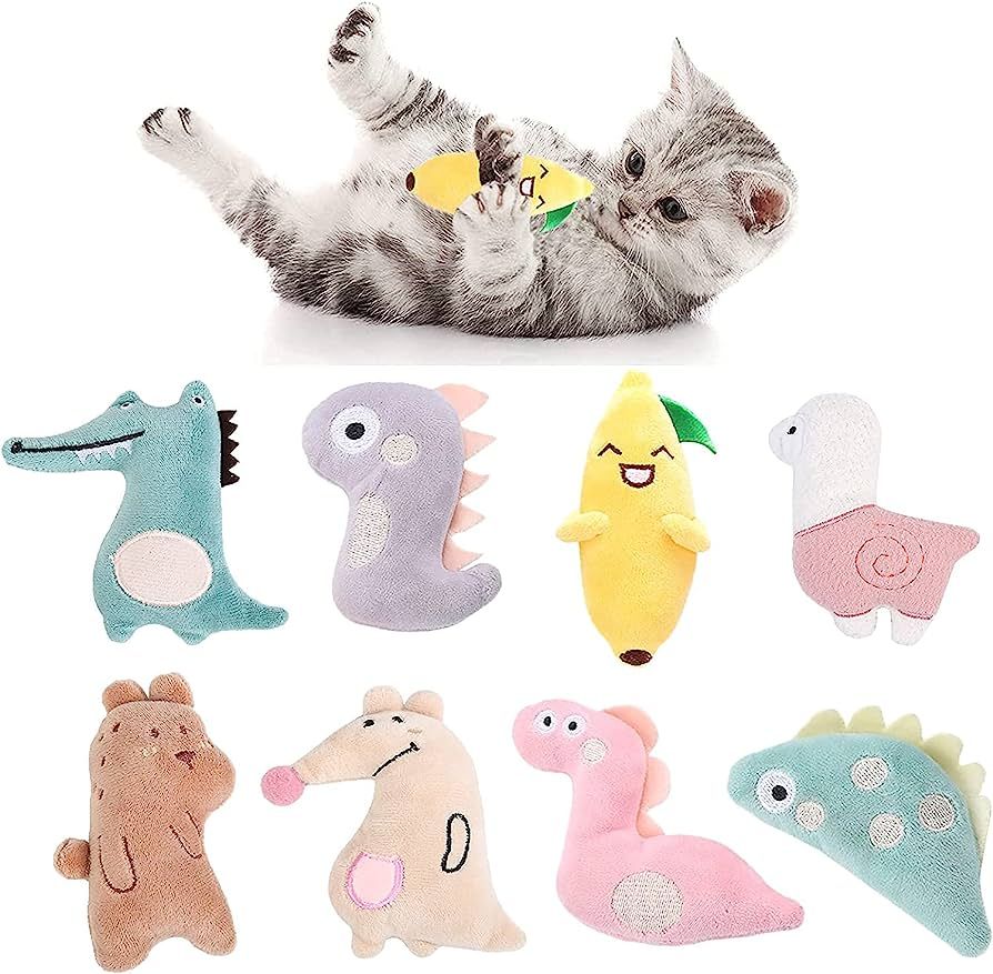 Ctznxiy Catnip Toys,Cat Toys for Indoor Cats,8 Pcs Cat Gifts for Cat Lovers,as Friends or Pillows... | Amazon (US)