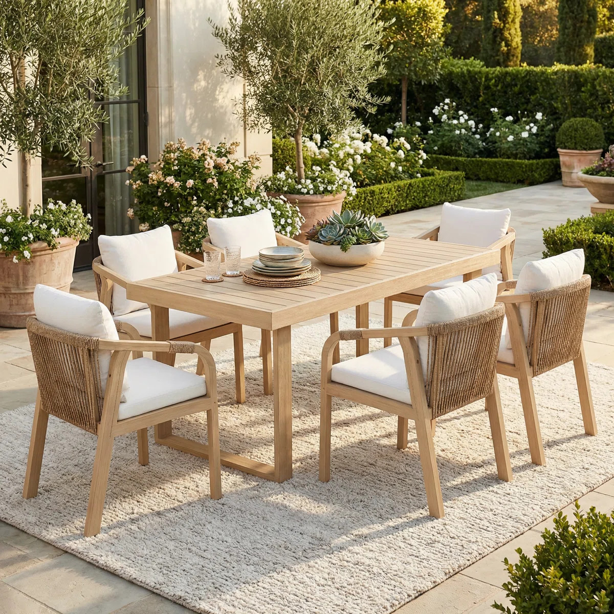 6 - Person Rectangular Outdoor Dining Set | Wayfair North America