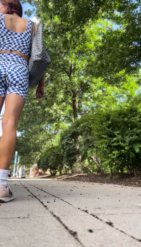 Checkered Biker shorts workout set
Gingham 
Slouchy socks
New balance
Hot girl Summer walk 

#LTKFindsUnder100 #LTKFindsUnder50 #LTKActive