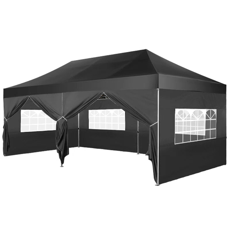 Upgrade 20 Ft. W x 10 Ft. D Heavy Duty Steel Pop-Up Party Tent With Removable Sidewalls | Wayfair North America