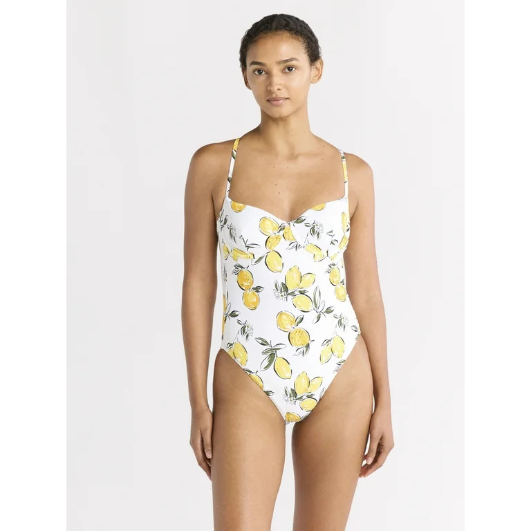 Free Assembly Women's Underwire One Piece Swimsuit, Sizes XS-XL - Walmart.com | Walmart (US)