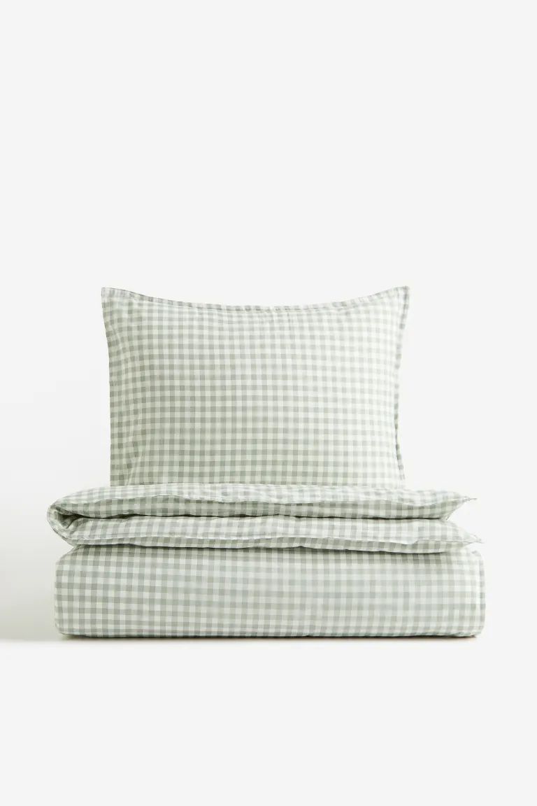 Patterned Twin Duvet Cover Set | H&M (US + CA)