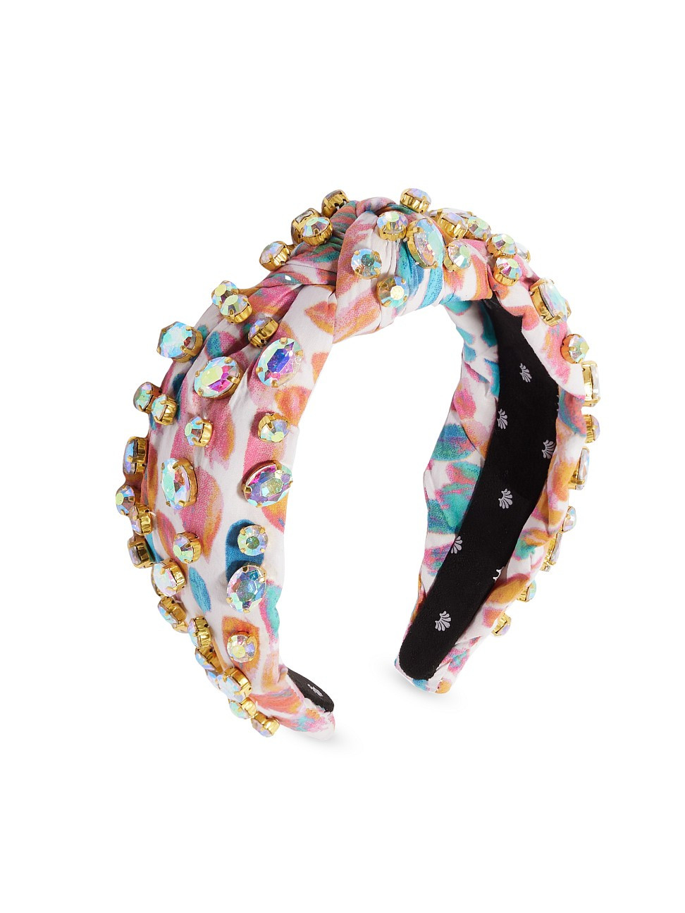 14K-Gold-Plated, Cotton, & Crystal Knotted Headband | Saks Fifth Avenue