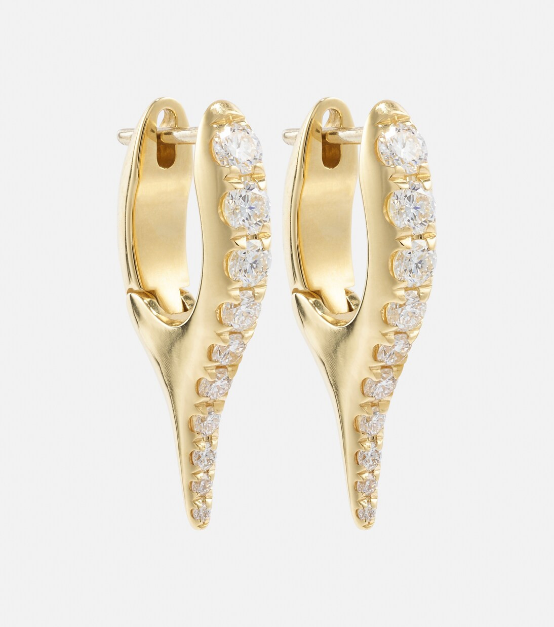 Lola Needle Mini 18kt gold earrings with diamonds | Mytheresa (US/CA)